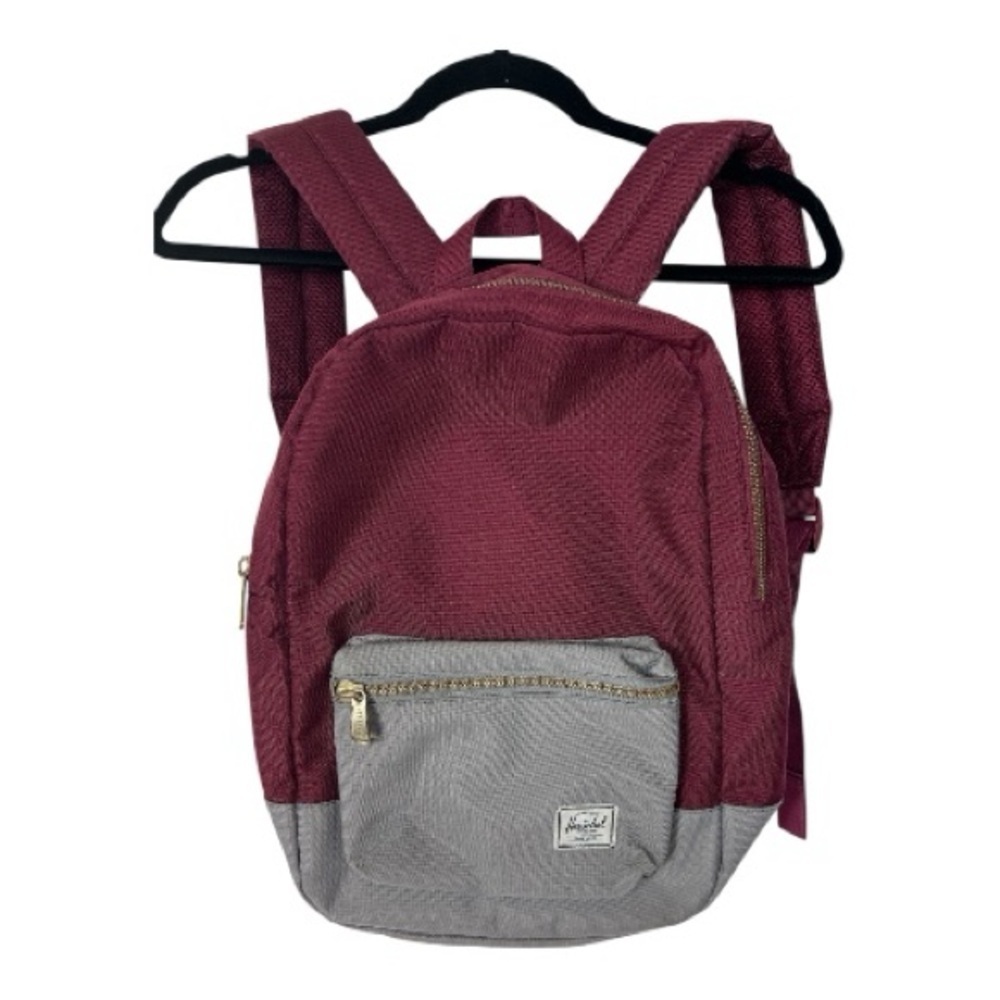 Herschel Supply Company Backpack Maroon and Gray Gold Tone Zipper